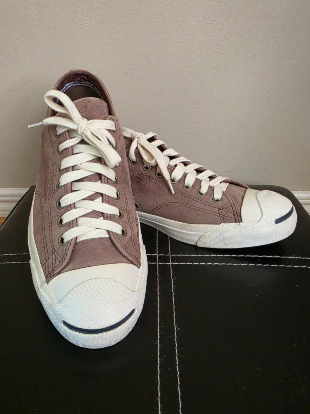 Converse Jack Purcell Leather Brown Sneakers Low Top Vintage 2009 127793C Men 10